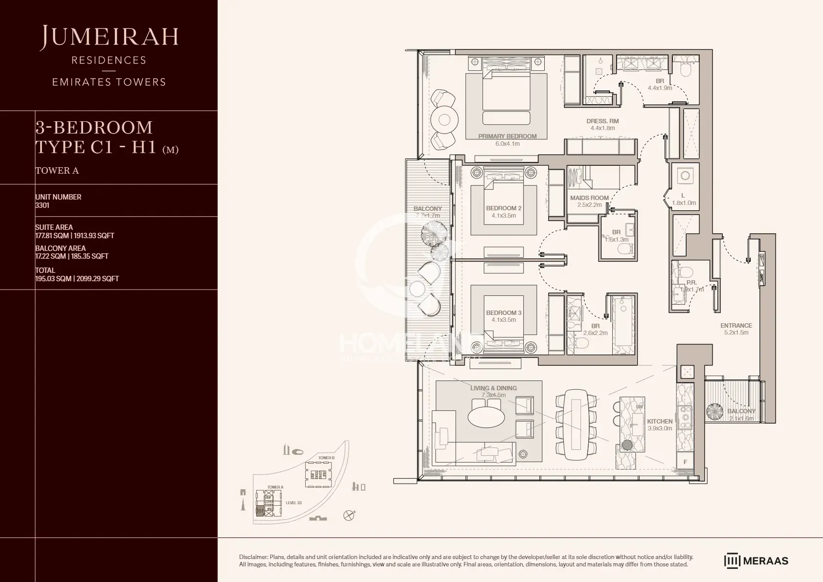 3 BR Type C1-H1